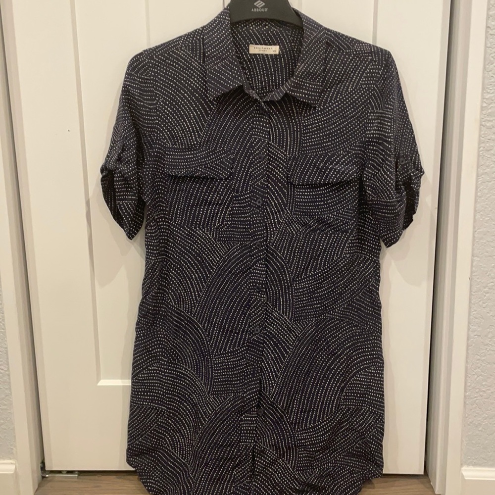100% Silk EQUIPMEMT Polkadot Tunic